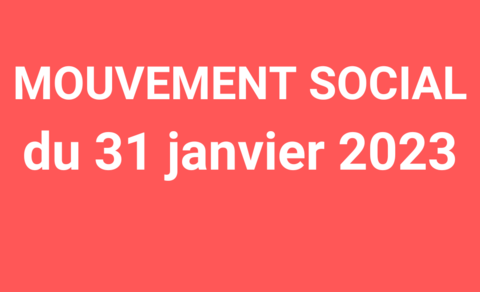 Mouvement social du 31 janvier 2023