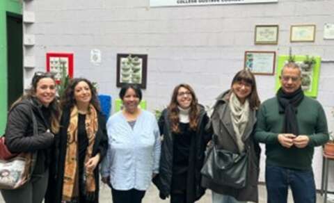 Des professeures italiennes en visite au collège Courbet