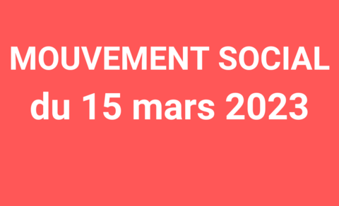 Mouvement social du 15 mars 2023